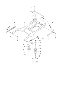 Frame Diagram and Parts List for R15T (966414201)(2010-07) Husqvarna Lawn Tractor
