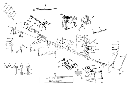 Power And Mechanical Controls Group Diagram and Parts List for YT125 (954000041)(1990-01) Husqvarna Lawn Tractor