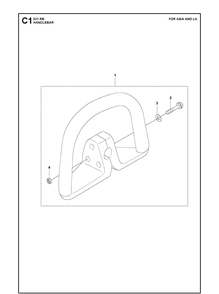 Handle Diagram and Parts List for 531RB  Husqvarna Brush Cutter