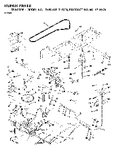 Drive Diagram and Parts List for LT125 (HELT125D, 954170059)(2002-06) Husqvarna Lawn Tractor