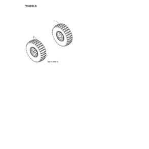 Wheels Diagram and Parts List for 970528602  Husqvarna Snow Blower