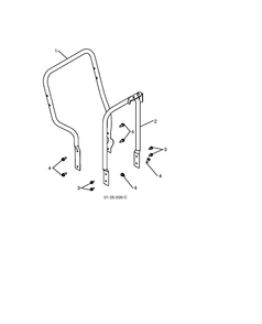 Handle 4 Diagram and Parts List for ST268EP 2009-08 Husqvarna Snow Blower