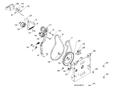 Chassis, Engine And Pulleys 3 Diagram and Parts List for ST224 (97046860101)(2020-06) Husqvarna Snow Blower