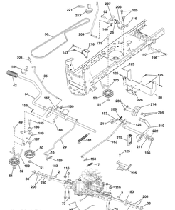Drive Diagram and Parts List for 2246LS (96043007600)(2008-12) Husqvarna Lawn Mower