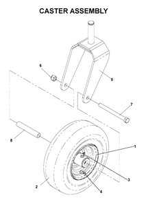 Casters Diagram and Parts List for CZ4815KAA (968999219)(2003-05) Husqvarna Lawn Mower