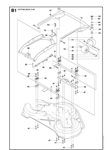 103cm Cutting Deck 2 Diagram and Parts List for R316T  Husqvarna Lawn Mower