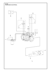 Crankcase And Electrical Diagram and Parts List for HV703  Husqvarna Engine