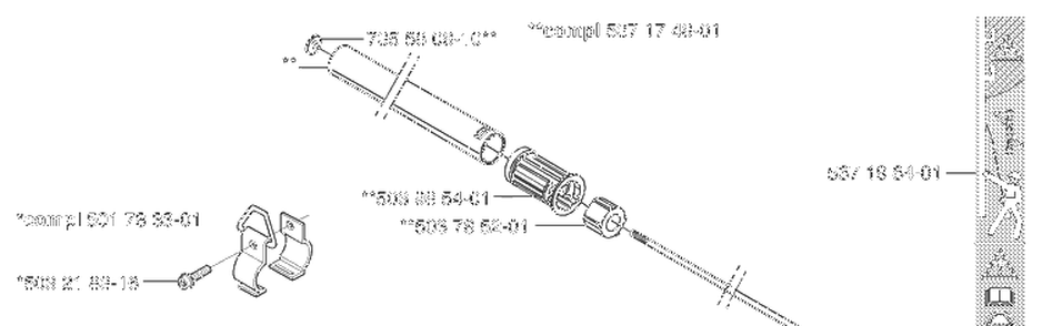 Shaft/Tube Saw Attachment Diagram and Parts List for 323P4-325P4-325P5 (X-Series)(2002-05) Husqvarna Trimmer