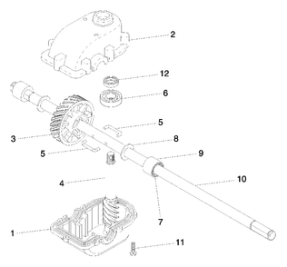 Gear Case Assembly (P/N 5321882-94) Diagram and Parts List for 55C21HV (954223890-B)(2005) Husqvarna Lawn Mower