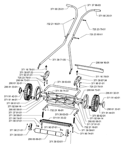 Product Complete Diagram and Parts List for 54 2000-08 Husqvarna Lawn Mower