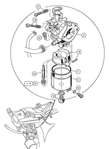 Carburetor Assembly - Fe350 Diagram and Parts List for HUV4210GXP 2005-06 Husqvarna Lawn Tractor