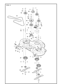 Part Location Diagram of 590098202 Husqvarna Deck Shell Assy