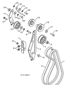 Chassis / Engine / Pulleys - B 1 Diagram and Parts List for 924SB (96193004500)(2009-06) Husqvarna Snow Blower