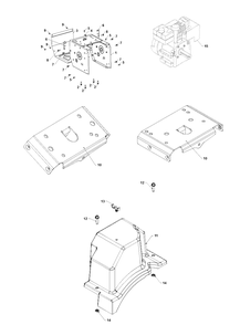 Chassis, Engine And Pulleys 3 Diagram and Parts List for ST224  Husqvarna Snow Blower
