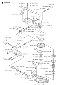 Gear Housing 3 Diagram and Parts List for 325HA110 20054000001-20040100000 Husqvarna Hedge Trimmer