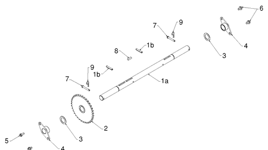 Drive 1 Diagram and Parts List for 11524E (96193007400)(2011-06) Husqvarna Snow Blower