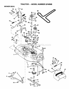 Page G Diagram and Parts List for 2P4B9B 1995 Husqvarna Lawn Tractor