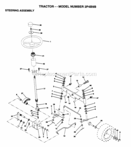 Page I Diagram and Parts List for 2P4B9B 1995 Husqvarna Lawn Tractor