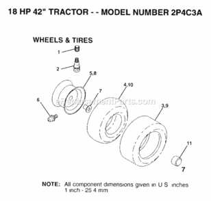 Page J Diagram and Parts List for 2P4C3A 1993 Husqvarna Lawn Tractor