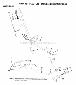 Page G Diagram and Parts List for 2P4C3A 1993 Husqvarna Lawn Tractor