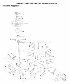 Page I Diagram and Parts List for 2P4C3A 1993 Husqvarna Lawn Tractor