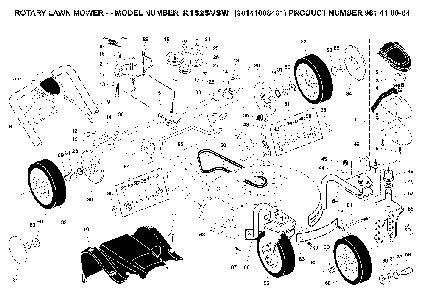 Chassis And Enclosures Diagram and Parts List for R152SVSW (96141006401)(2008-07) Husqvarna Lawn Mower