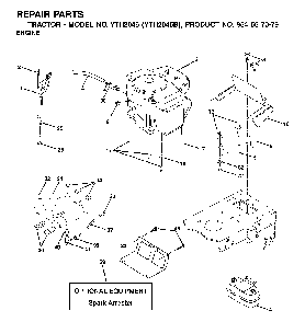 Engine Diagram and Parts List for YTH2046B (954567079)(2001-01) Husqvarna Lawn Tractor