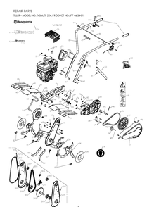 Part Location Diagram of 531008462 Husqvarna Black handlebar tightening lever