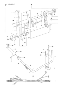 Throttle Controls Diagram and Parts List for 355FX 20082700001-20192999999 Husqvarna Brush Cutter