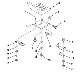 Seat Diagram and Parts List for LR121 (954140001-A)(1997-12) Husqvarna Lawn Tractor