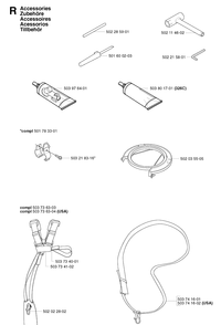 Accessories 2 Diagram and Parts List for 326C 20020500001-20023100000 Husqvarna Edger
