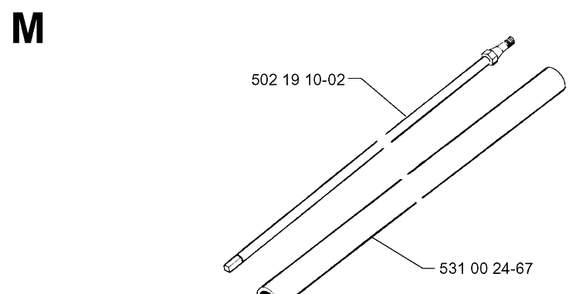 Shaft Diagram and Parts List for 132R 19994000001-20050100000 Husqvarna Brush Cutter