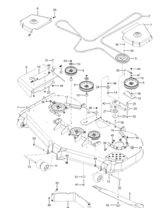 Part Location Diagram of 591359706 Husqvarna Cutting Deck