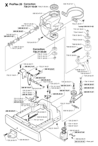 Steering Column Diagram and Parts List for PF18 2000-03 Husqvarna Lawn Tractor