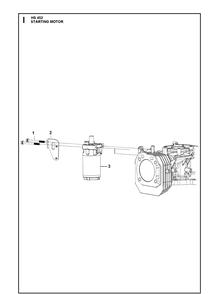 Starting Motor Diagram and Parts List for 593230401 2021-01 Husqvarna Engine