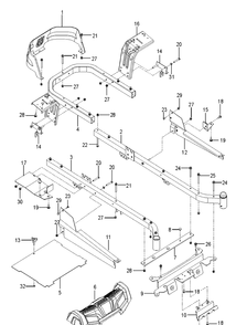 Frame Diagram and Parts List for Z242F (96795380100)(2018-10) Husqvarna Lawn Mower