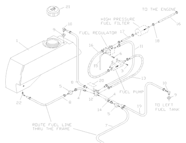 Efi Fuel Assembly Diagram and Parts List for ZTH6123KAA (968999203)(2006-04) Husqvarna Lawn Mower