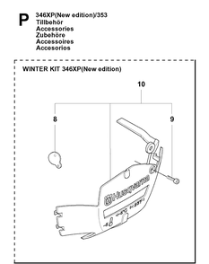 Winter Kit Diagram and Parts List for 346XP 20090400001-Current Husqvarna Chainsaw