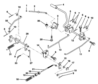 Brake/Rear Mower Lift Assembly Diagram and Parts List for LR12 (954002701-D)(1996-01) Husqvarna Lawn Tractor
