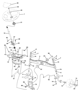 Steering Diagram and Parts List for TC139T (96051014501)(2017-08) Husqvarna Lawn Tractor