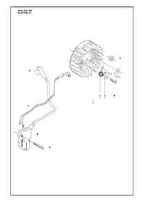 Electrical Diagram and Parts List for 455ERANCHER 2009-10 Husqvarna Chainsaw