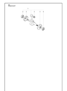 Crank Shaft Diagram and Parts List for 357 2010-02 Husqvarna Chainsaw