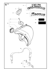 Decals Diagram and Parts List for KV960 2008-12 Husqvarna Lawn Tractor Accessories
