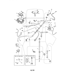 Electrical Diagram and Parts List for 96043020300  Husqvarna Lawn Tractor