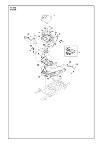 Cover Diagram and Parts List for TC112  Husqvarna Lawn Tractor