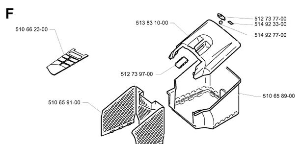 Bagger 2 Diagram and Parts List for 43EL ROYAL Husqvarna Lawn Mower