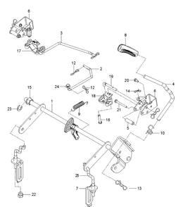 Mower Lift / Deck Lift Diagram and Parts List for Z242F (96795380300)(2018-10) Husqvarna Lawn Mower