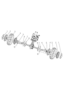 Wheels And Tires Diagram and Parts List for TF544  Husqvarna Cultivator