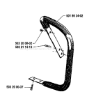 Page F Diagram and Parts List for 3120 1990-01 Husqvarna Chainsaw
