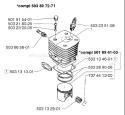 Page L Diagram and Parts List for 3120EPA 3120 EPA 1998-03 Husqvarna Chainsaw